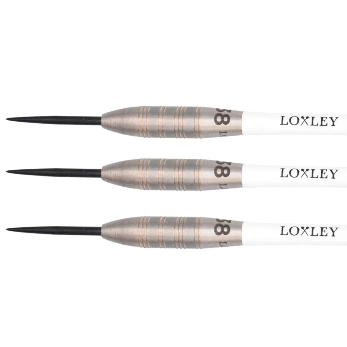 Loxley - Keith Deller 40Th Anniversary Edition Darts Steel — three barrel close-ups
