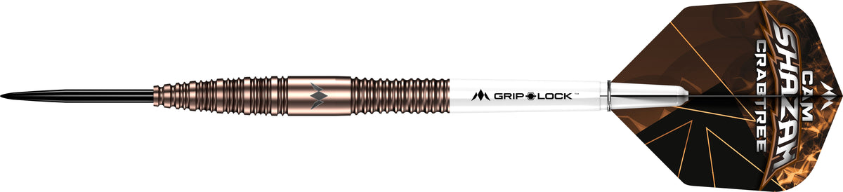 Cam Crabtree V2 Steel Tip Darts - 95% Tungsten — three barrel close-ups