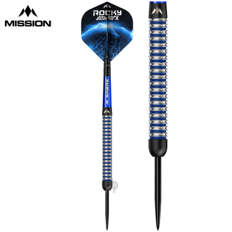 Mission Josh Rock 95% Tungsten Darts — three barrel close-ups