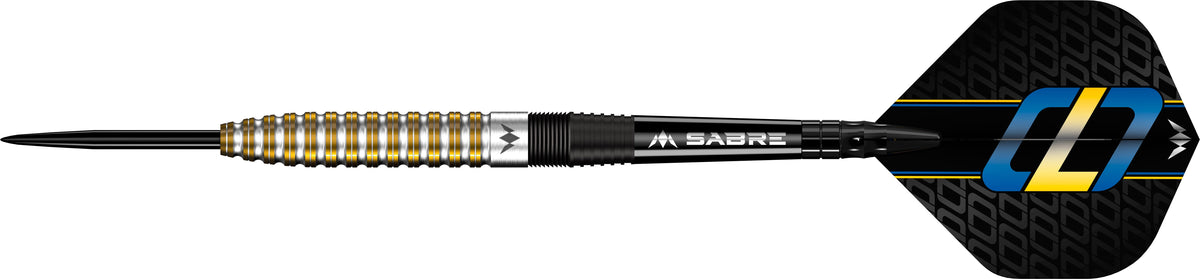Oskar Lukasiak Black & Gold Pvd Steel Tip Darts - 95% — three barrel close-ups