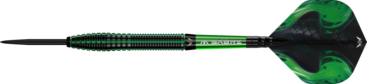 Venom Steel Tip Darts - 90% Tungsten — three barrel close-ups