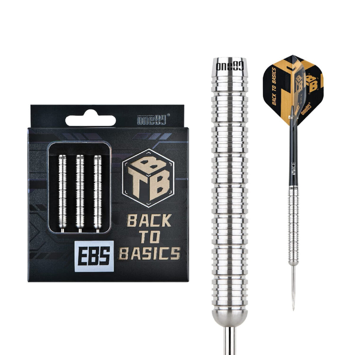 Back To Basic Ebs Steel Tip Darts - 90% Tungsten — three barrel close-ups