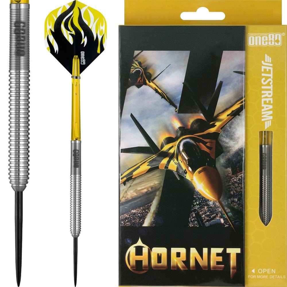 One80 - Hornet Jetstream Darts Steel Tip Darts - 90% — three barrel close-ups