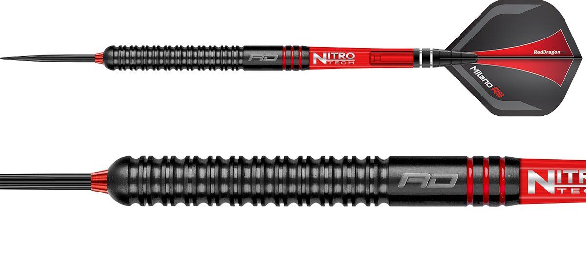Milano RS Steel Tip Darts - 90% Tungsten — three barrel close-ups