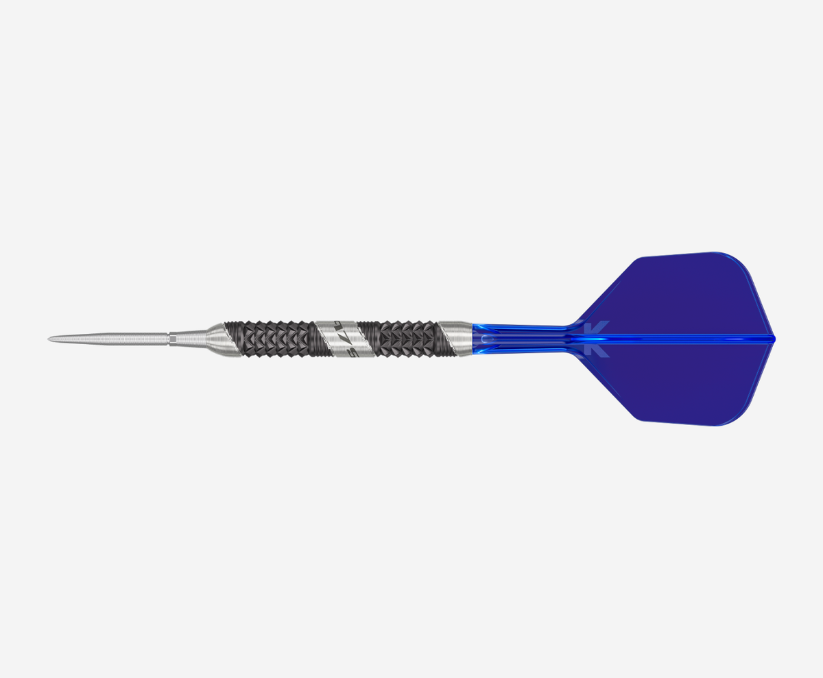 975 Ultra Marine 01 Steel Tip Darts - 97.5% Tungsten — three barrel close-ups