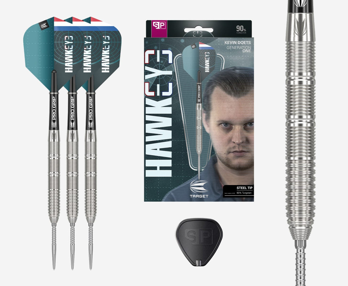 Kevin Doets G1 Steel Tip Dart Steel Tip Darts - 90% Tungsten — three barrel close-ups