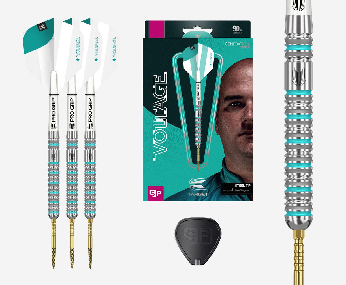 Rob Cross G2 Steel Tip Darts - 90% Tungsten — three barrel close-ups