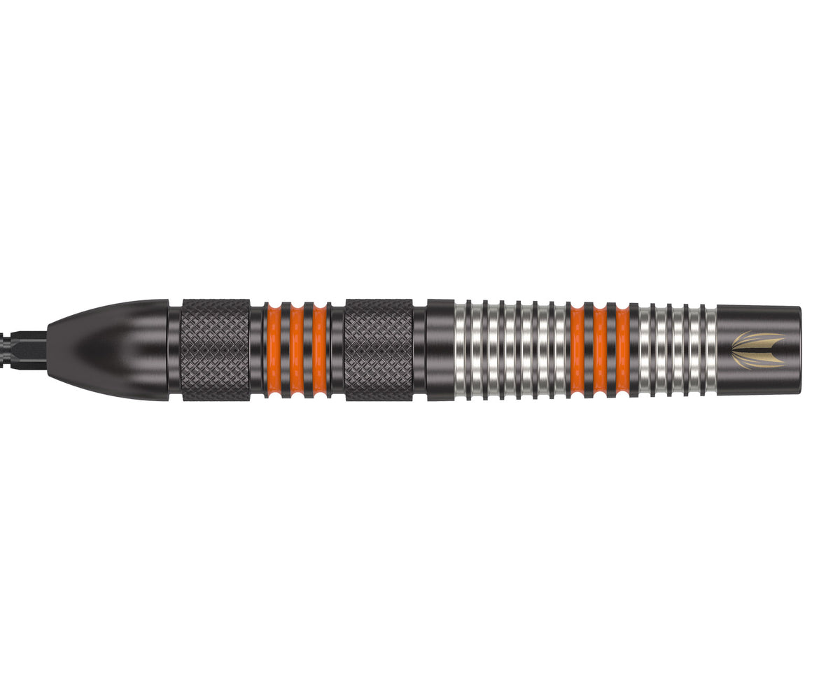 RVB Black Steel Tip Darts - 80% Tungsten — three barrel close-ups