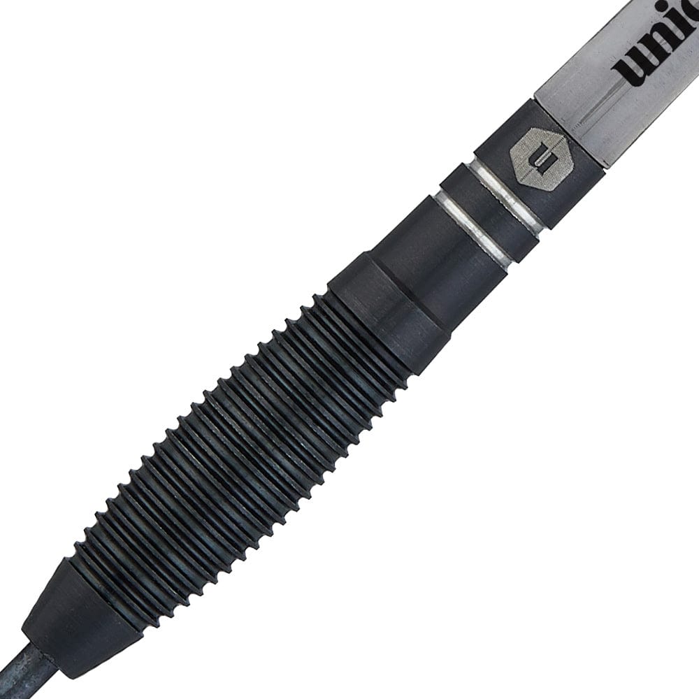 Unicorn - Noir Bomb Style 1 Darts Steel Tip Darts - 90% — three barrel close-ups