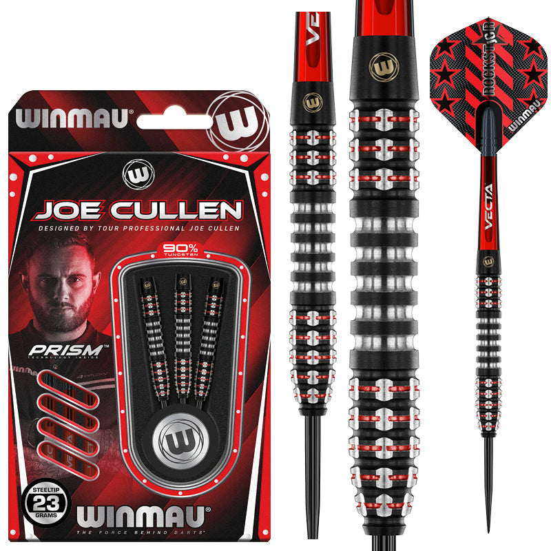 Winmau Joe Cullen Ignition 90% Tungsten Darts — three barrel close-ups