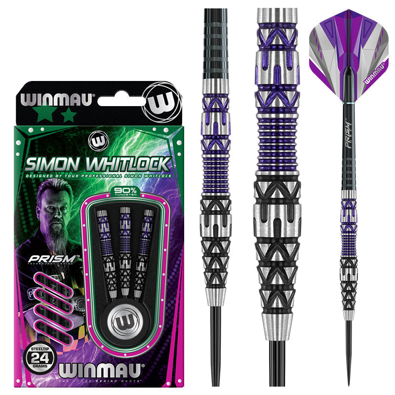 Simon Whitlock Special Edition Steel Tip Darts - 90% Tungsten — three barrel close-ups