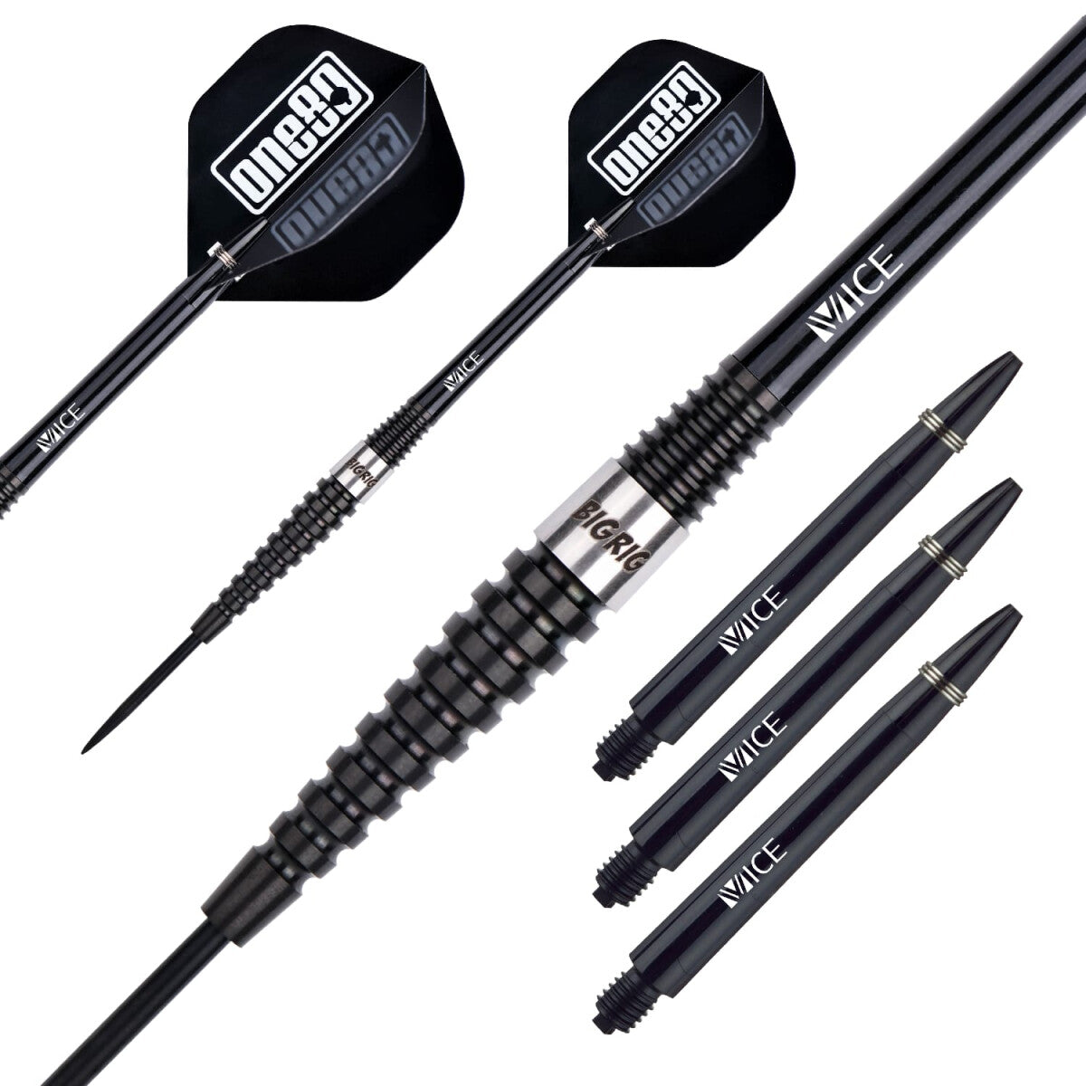 Ben Robb Steel Tip Darts - 90% Tungsten — three barrel close-ups